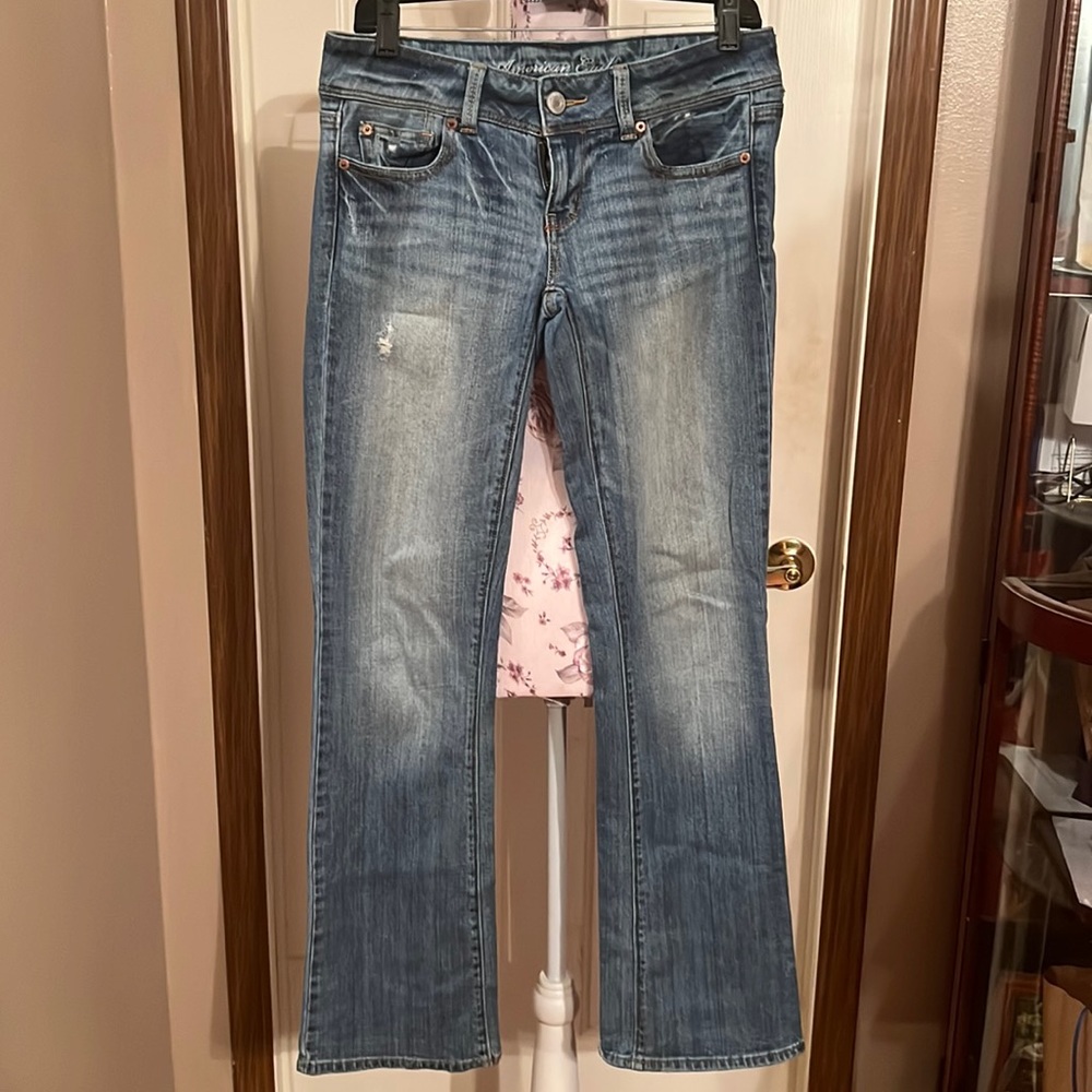 Womens American Eagle 4 Regular Slim Boot Cut Jeans